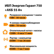 ИБП для котла Энергия Гарант 750 + Аккумулятор 55 Ач 12 В (450Вт - 67мин) - ИБП и АКБ - ИБП для котлов - Магазин сварочных аппаратов, сварочных инверторов, мотопомп, двигателей для мотоблоков ПроЭлектроТок