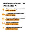 ИБП для котла Энергия Гарант 750 + Аккумулятор Grid 55 Ah 12 v (450Вт - 67мин) - ИБП и АКБ - ИБП для котлов - Магазин сварочных аппаратов, сварочных инверторов, мотопомп, двигателей для мотоблоков ПроЭлектроТок